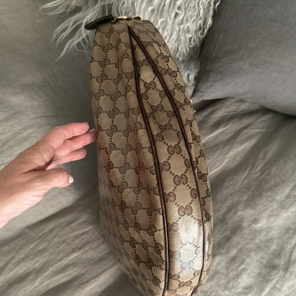 Gucci Brown Monogram Canvas Hobo Bag - Picture 4 of 15